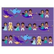 ZBAlad1B Braulete Aladdin si Jasmine pe foaie de zahar 29x20cm